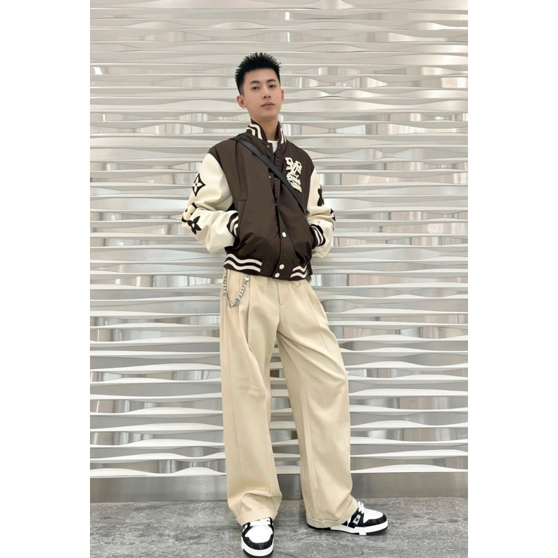 ⚡️[Hight Quality] Áo Khoác Bomber Lu1s Vu11on 1AFPWZ Varsity Jacket 25FW - Điểm Nhấn Logo Icon Thêu Cao Cấp Nam Nữ.