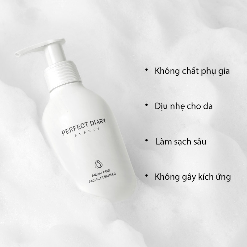 Ảnh Sữa rửa mặt tạo bọt dịu nhẹ Perfect Diary Amino Acid dành cho da nhạy cảm 200ML 1