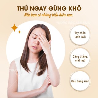 Gừng khô thái sợi 100g, gừng sạch thái lát tự chọn, trà gừng thơm cay - Lãn Ông