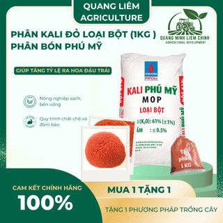 Phân Kali Đỏ PHÚ MỸ Túi 500GR/1KG (bán lẻ)  - Giúp Cây Cho Trái Lớn, Tăng Độ Tươi Bóng Cho Hoa
