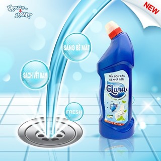 Combo 2 Chai Tẩy Bồn Cầu & Nhà Tắm Clara Hương Bạc Hà 925ml Chính Hãng CVNNT011, Chai Làm Sạch Mảng Bám, Khử Mùi