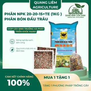 Phân Bón Đầu Trâu NPK 20-20-15+TE Túi 500GR/1KG (Bán Lẻ) Tăng Trưởng, Chồi Lá Khỏe, Ra Hoa, Sai Quả