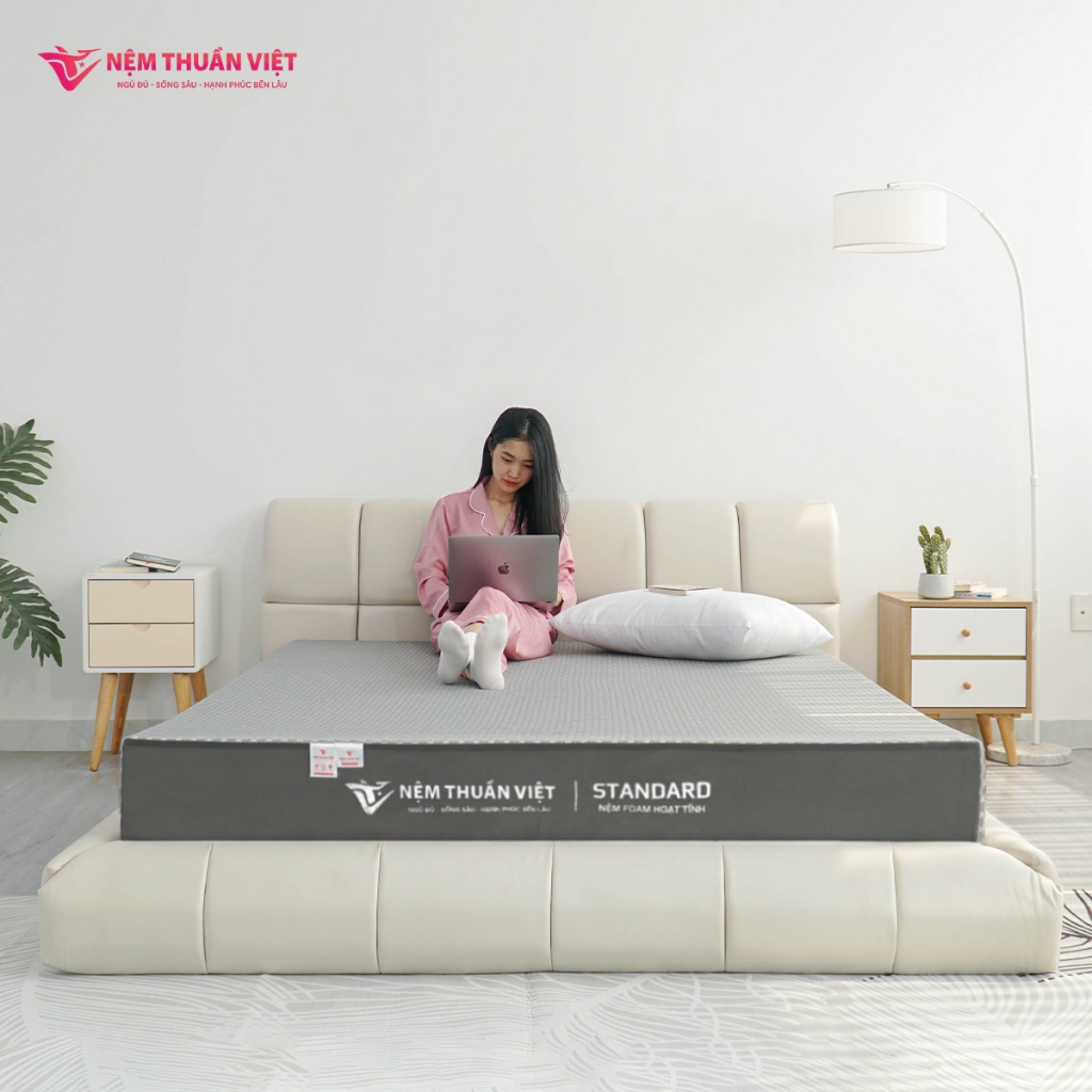 Nệm Foam Standard Thuần Việt -  Nâng Đỡ Êm Ái, Thoáng Mát - Đầy Đủ Kích Thước