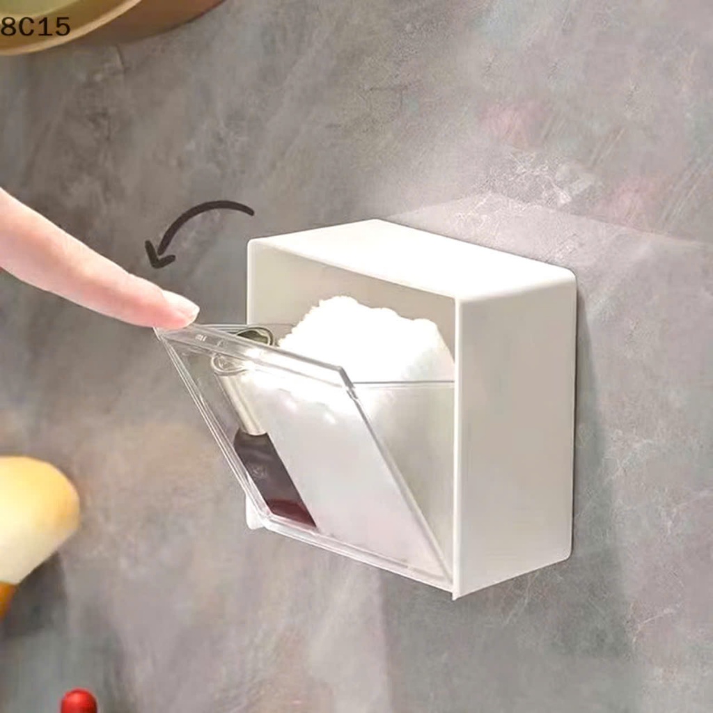 HỘP ĐỰNG ĐỒ NẮP LẬT TREO TƯỜNG,  Hộp lưu trữ treo tường Hộp đựng khăn bông bằng nhựa thiết kế bằng nhựa -  HOPDANTUONG48