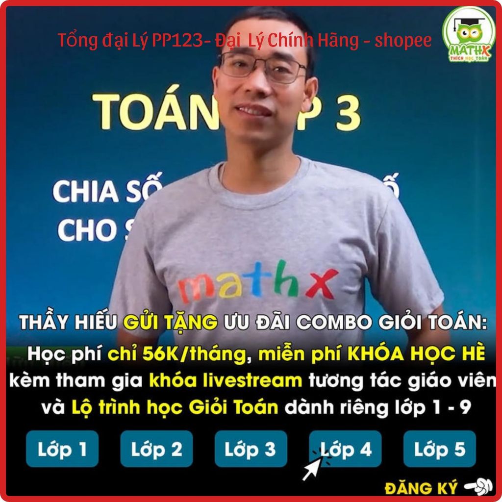 Toán Mathx - Toán Thầy.Hiếu (Dành cho Học sinh lớp 1-9) | Shopee Việt Nam