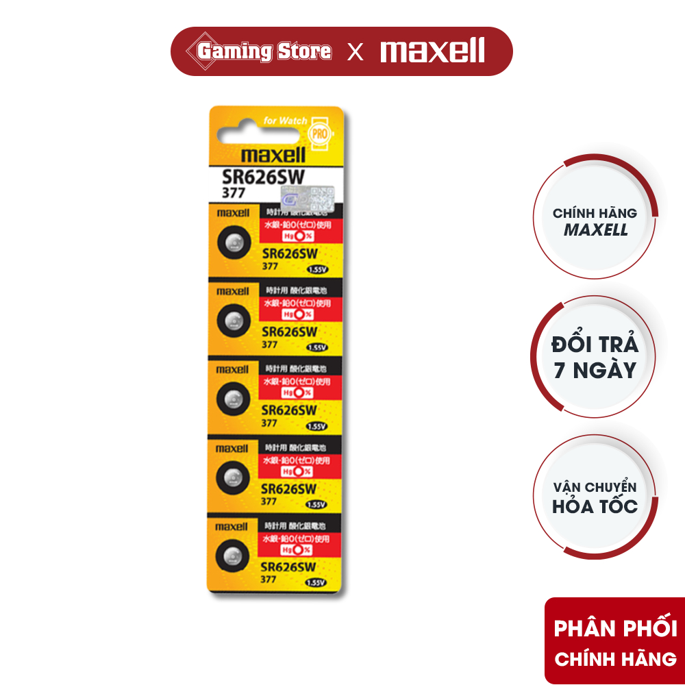 Pin Maxell SR626SW / 377 (Đồng Hồ Đeo Tay) - Hàng Chính Hãng | Shopee ...