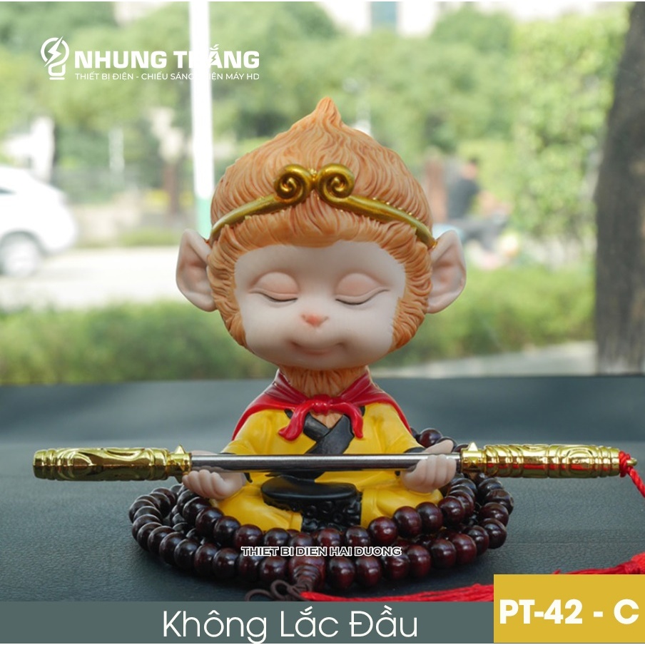 Tượng Tôn Ngộ Không Ngồi Thiền Để Trên Ôtô PT-42 - Decor Trang Trí