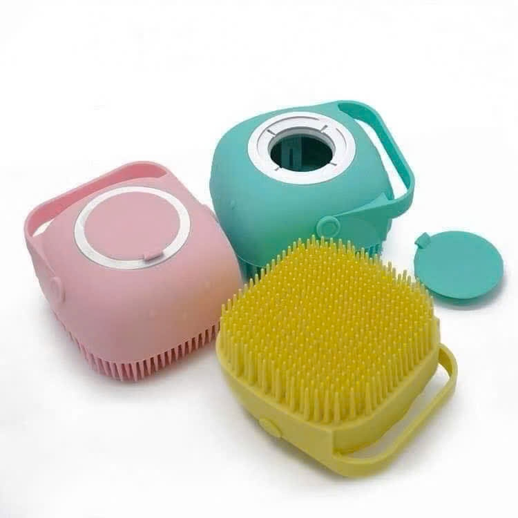 Bông Tắm Silicon Có Ngăn Đựng Xà Bông Hình Vuông - BÔNG TẮM TẠO BỌT SILICON - MÃ: BONG TAM SILICON