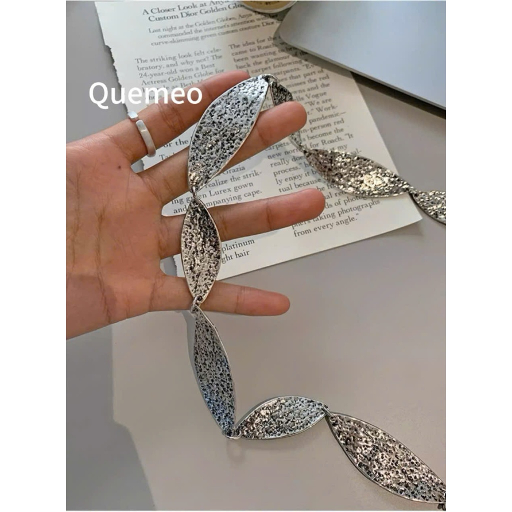 Vòng bụng Đai eo Kim loại thiết kế Xoắn vòng lặp cá tính KINKY QUEMEO thép không gỉ phối đa dạng váy hoặc quần
