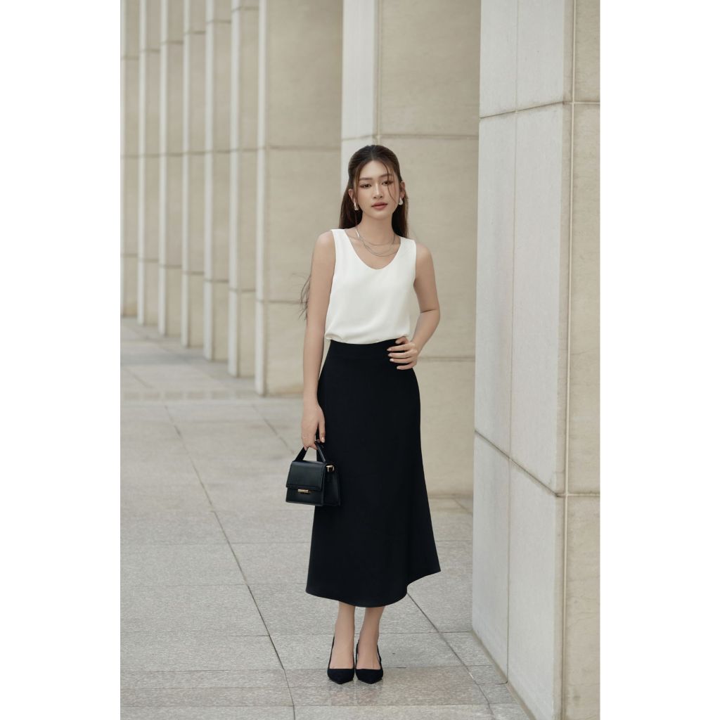 Vella Fashion blazer tay ngắn có túi trước VAK24090