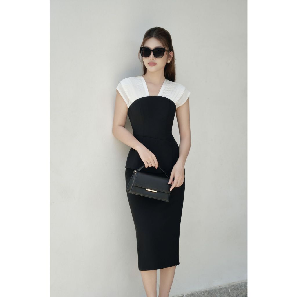 Vella Fashion đầm peplum tay xếp ly, đầm công sở, váy dự tiệc VD24071 - FONIA DRESS