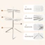 Cây Sào Phơi Quần Áo Cho Bé, Treo Đồ Sơ Sinh Inox 3 Tầng 170cm, 48 Kẹp Xoay 360 Độ Gấp Gọn