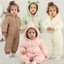 Body phao lót nhung Bodysuit liền thân dài tay bông ấm, áo liền quần hàng Quảng Châu cho bé trai bé gái mặc đông SLD12