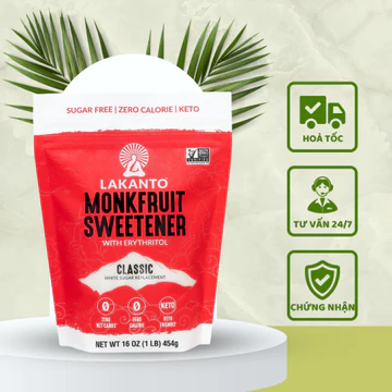Đường Ăn Kiêng La Hán Quả Trắng LAKANTO monfruit (tiểu đường, keto, ăn kiêng, gymer)