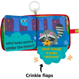 Đồ chơi treo cũi, xe đẩy sách vải cho bé khám phá - Lamaze Peek A Boo Forest Soft Book