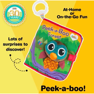 Đồ chơi treo cũi, xe đẩy sách vải cho bé khám phá - Lamaze Peek A Boo Forest Soft Book