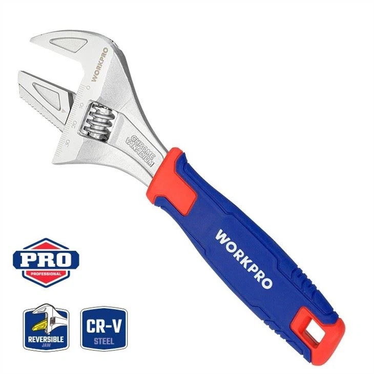 Mỏ lết đa năng 2 trong 1 (cờ lê + kìm nước) WP272014 WORKPRO 8 inch 200mm điều chỉnh được, ngàm mở rộng tối đa 42mm