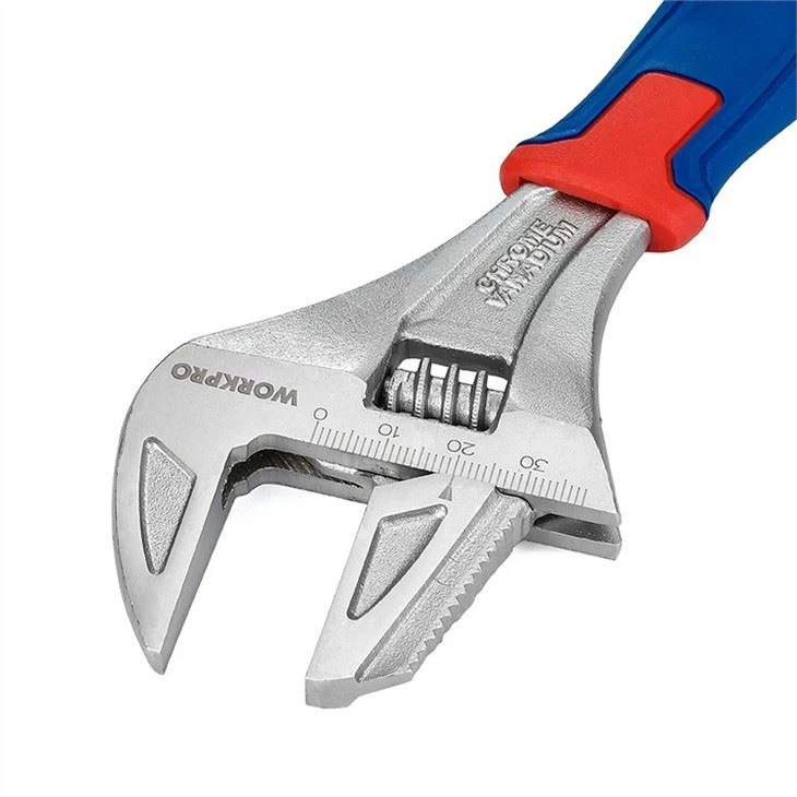 Mỏ lết đa năng 2 trong 1 (cờ lê + kìm nước) WP272014 WORKPRO 8 inch 200mm điều chỉnh được, ngàm mở rộng tối đa 42mm