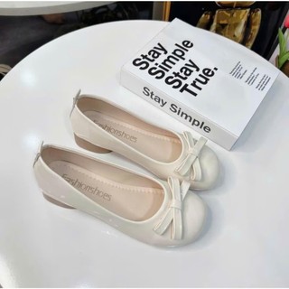 (From rộng Lùi 1sz) Giày búp bê nơ đế dẻo mũi tròn  đế 3CM  thời trang cho nữ đi học đi chơi mẫu mới L510