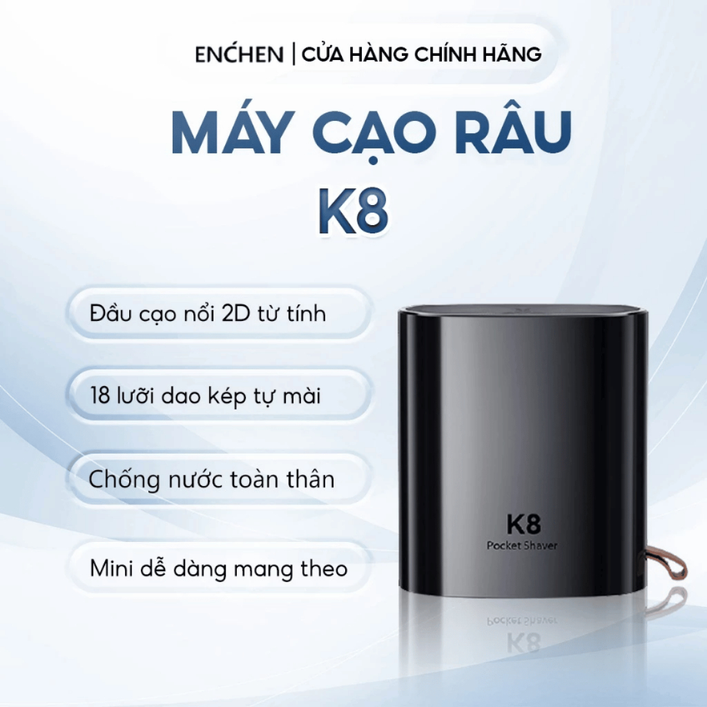 Ảnh Máy cạo râu Enchen K8 đầu cạo 2D chống nước - Hàng chính hãng 1