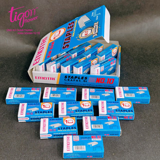 Hộp kim bấm số 10 (hộp gồm 20 gói nhỏ) - dùng để bấm phụ kiện như giấy gói hoa, vải bọc hoa, ruy băng và văn phòng phẩm
