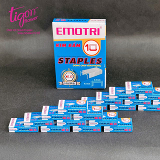 Hộp kim bấm số 10 (hộp gồm 20 gói nhỏ) - dùng để bấm phụ kiện như giấy gói hoa, vải bọc hoa, ruy băng và văn phòng phẩm