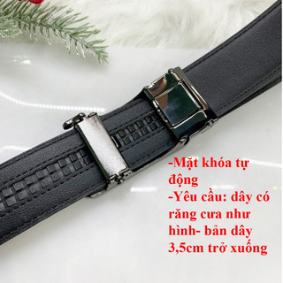 Mặt khoá thắt lưng nam gạt tự động cao cấp dùng cho dây có răng cưa