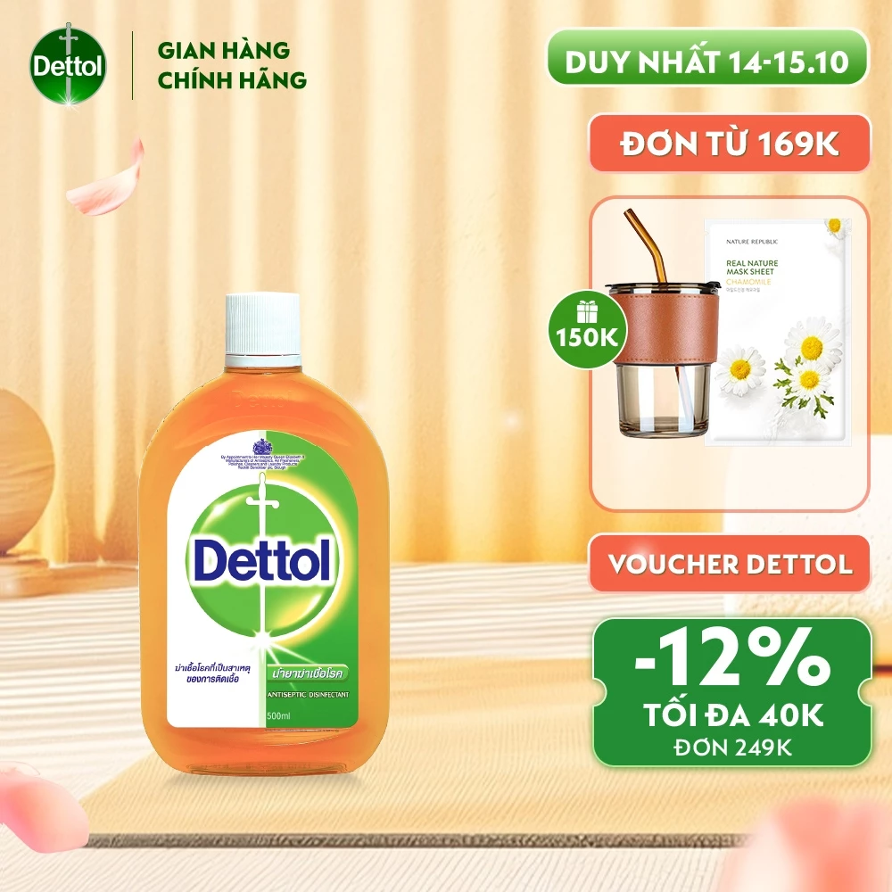 Dettol dung dịch diệt khuẩn khử mùi đa năng, chai 500ml