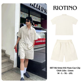 Set Bộ Sơmi Đũi Nam Cao Cấp Cộc Tay Chất Đũi LINEN CAO CẤP 𝗱𝗮̀𝘆 𝗱𝗮̣̆𝗻-𝘁𝗵𝗼𝗮́𝗻𝗴 𝗺𝗮́𝘁 ,thấm hút mồ hôi Form Basic SM05