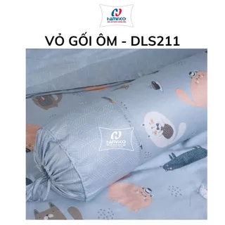 Vỏ Gối Ôm HANVICO Chất Liệu Cotton T - Bộ DLS211 - Kiểu Dáng Thú Cưng Dành Cho Trẻ em 80x100