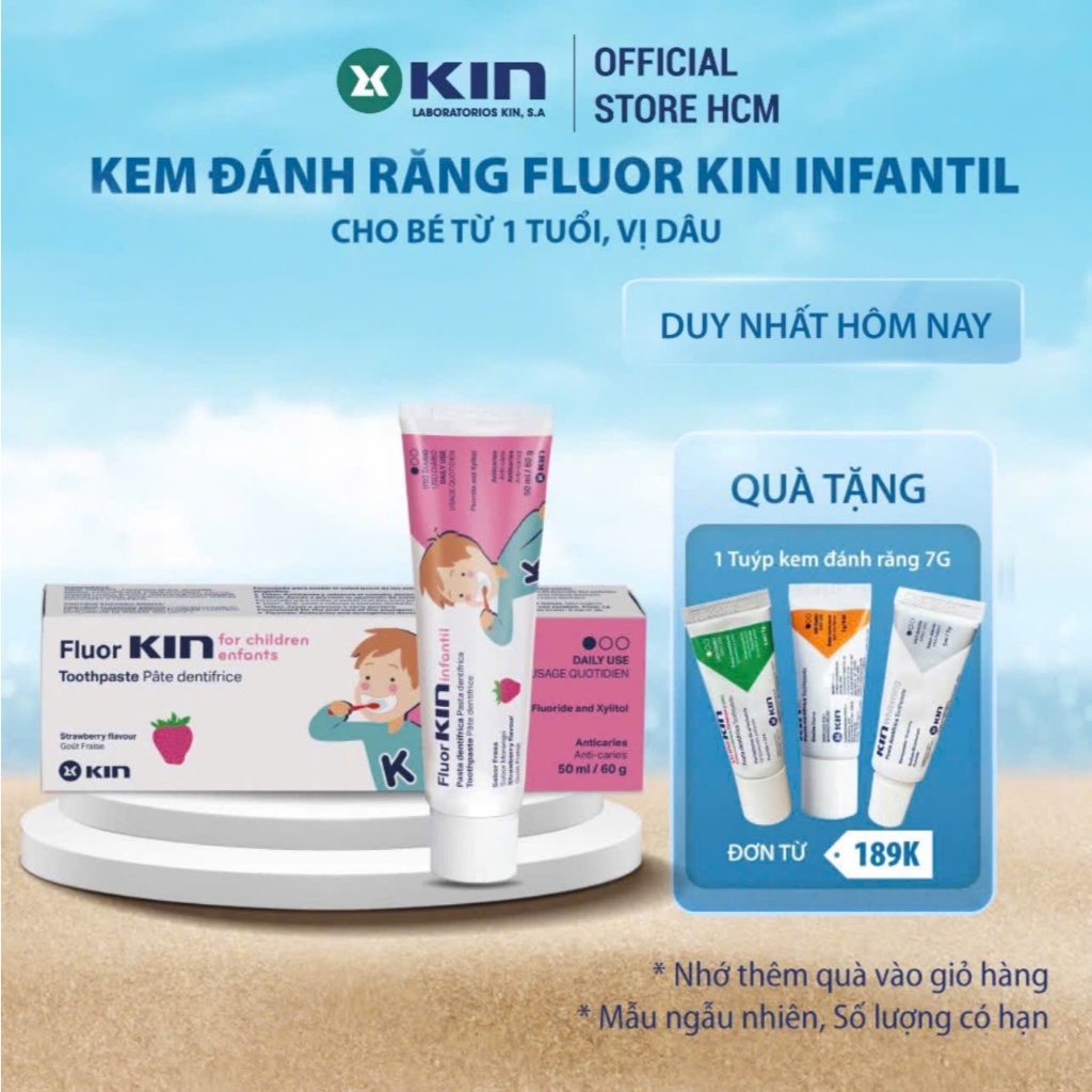 Kem Đánh Răng Fluor Kin Infantil Cho Trẻ Em Trên 12 Tháng Tuổi | Shopee ...