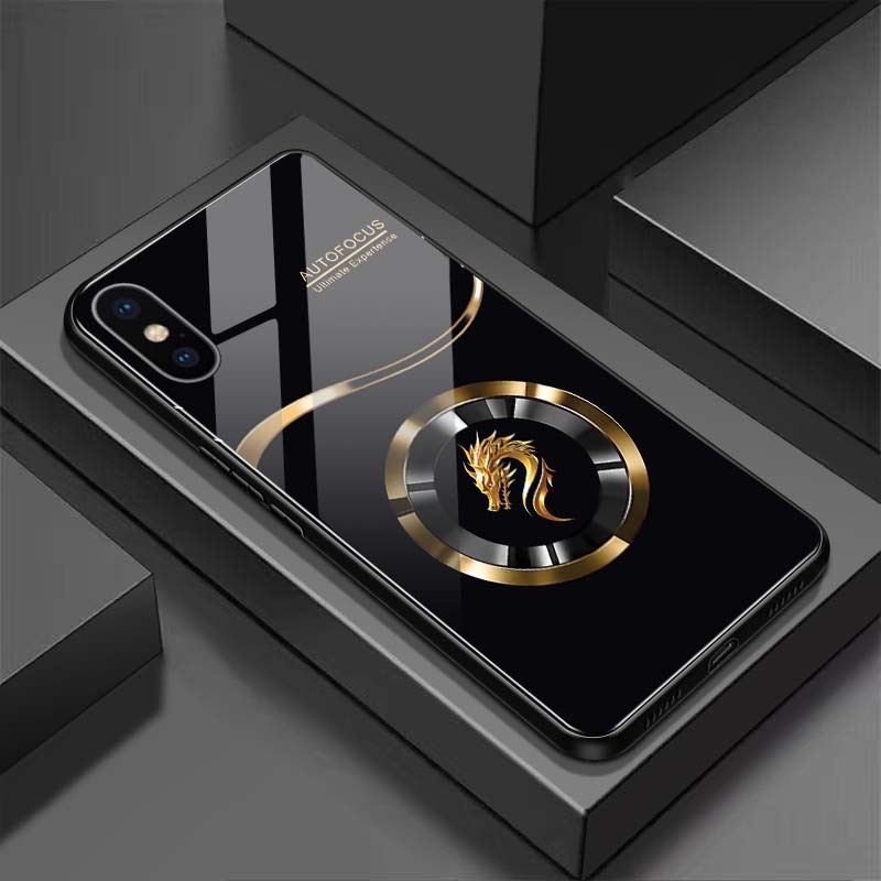 Ốp Lưng cho IPHONE X, XS, XR, XSMAX Mặt lưng kính cường lực, cao cấp Họa tiết