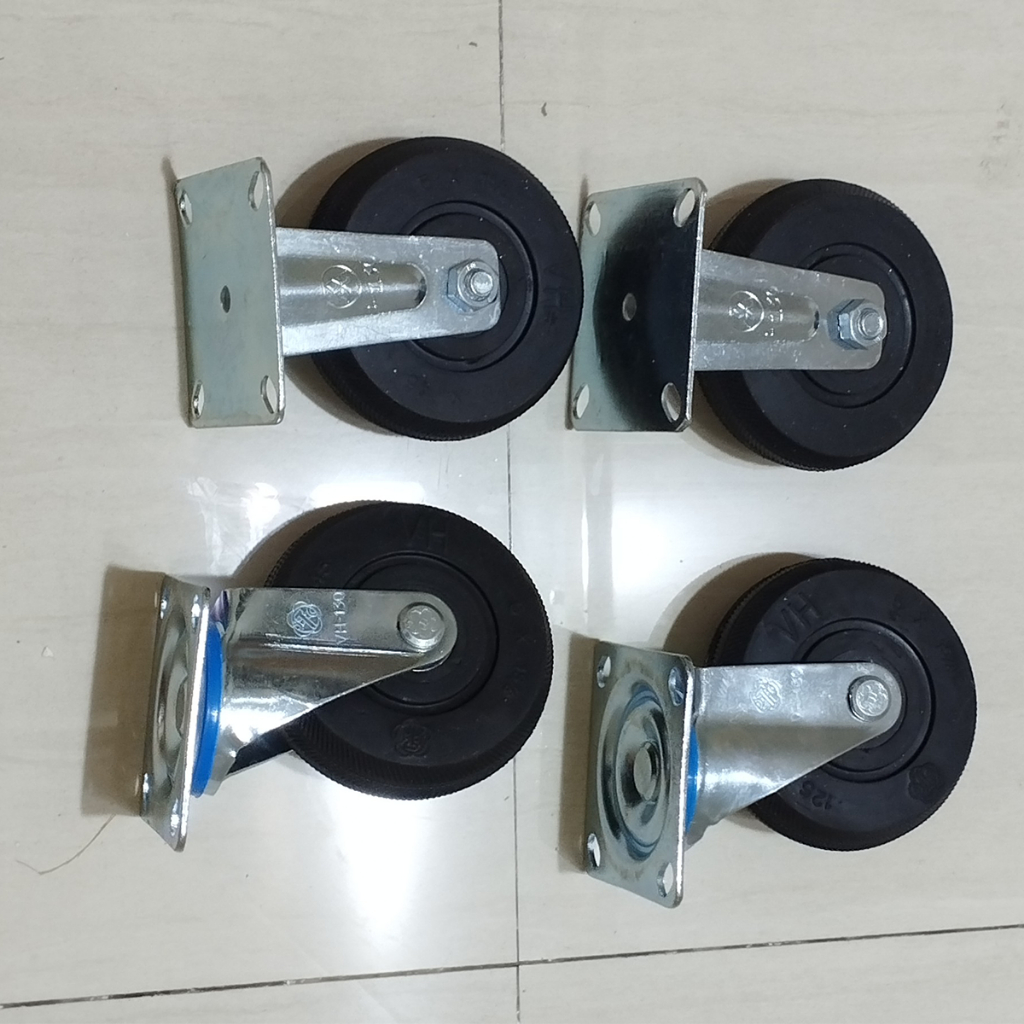 Bánh xe đẩy hàng 4 bánh cao su chất lượng cao ( Combo 4 cái) | Shopee Việt  Nam