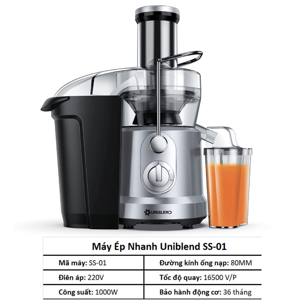 Máy Ép Nhanh, Máy Ép Trái Cây Uniblend SS-01 [BH - 3 năm động cơ] | Shopee Việt Nam