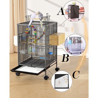 Lồng Chim AVI Nhập Khẩu Cao Cấp - Có Cầu Đứng Trên Nóc, Sơn Tĩnh Điện, Để Trong Nhà, Bền Đẹp
