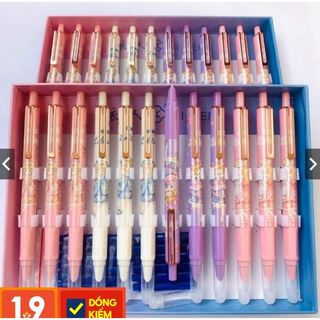 Hộp 10c bút máy bấm tẩy được Siêu Nhân 5006 ,tặng kèm mực xanh/đen/tím