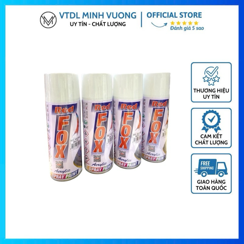 Sơn xịt Redfox Thái Lan thùng 12 chai (sơn tốt)