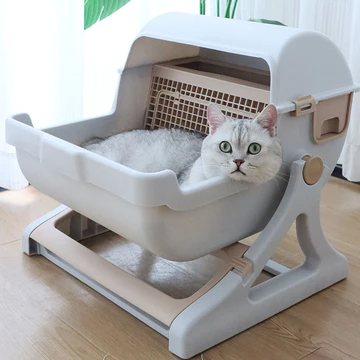 NHÀ VỆ SINH CHO MÈO, BỒN VỆ SINH CHO MÈO BÁN TỰ ĐỘNG DỄ DÀNG DỌN VỆ SINH, THAY CÁT- BỒN CÁT MÈO PHÙ HỢP MỌI LOẠI CÁT