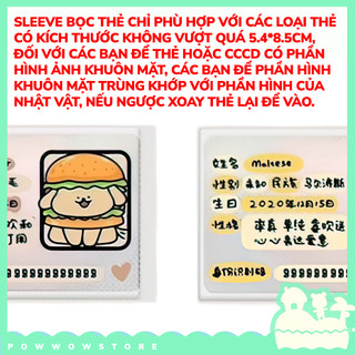 [Sẵn VN] Sleeve Bọc Bảo Vệ Thẻ Nhựa PVC Phong Cách Nhân Vật Hoạt Hình Dog White Brown Cute
