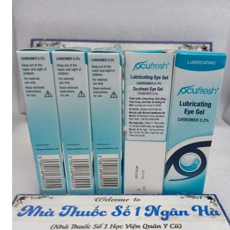 Gel tra mt Ocufresh Lubricating Eye Gel-Carbomer 0.2% | Shopee Vit Nam