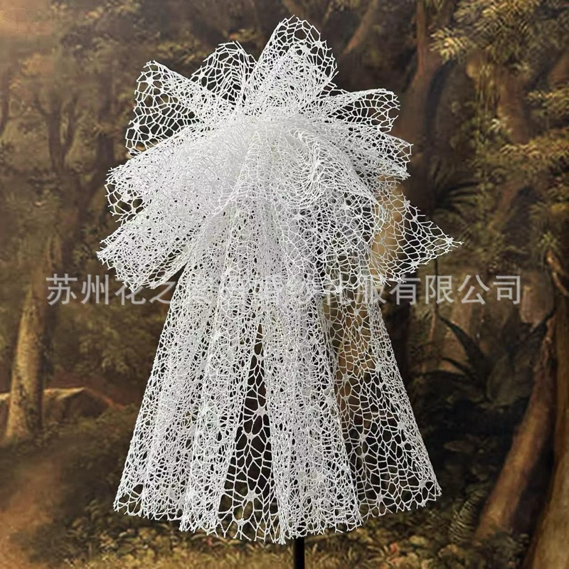 Voan cô dâu lưới to màu trắng cho cô dâu+ có lược cài tóc
