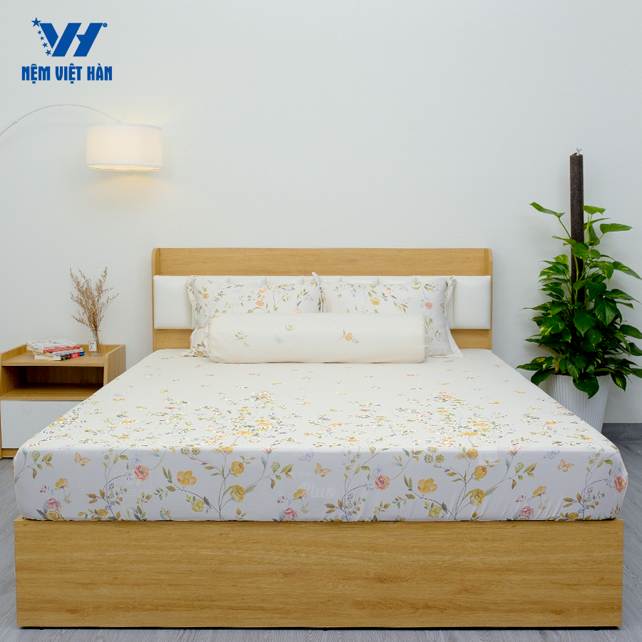 Ảnh Ga trải giường Việt Hàn Tencel - Thoáng Mát, Thấm Hút Mồ Hôi - Mẫu Ngẫu Nhiên 2
