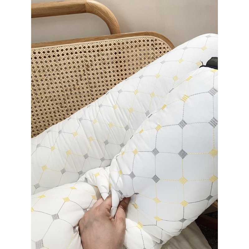 Ruột gối ôm trần trám 35x100cm bo tròn 2 đầu, hàng nhập khẩu nguyên chiếc bông sơ trắng tinh khiết