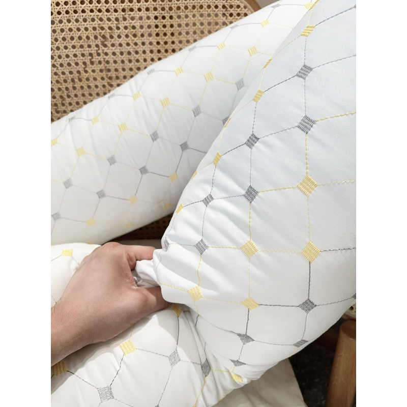 Ruột gối ôm trần trám 35x100cm bo tròn 2 đầu, hàng nhập khẩu nguyên chiếc bông sơ trắng tinh khiết