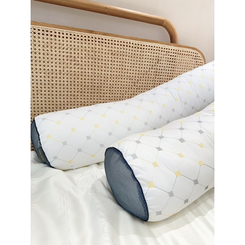 Ruột gối ôm trần trám 35x100cm bo tròn 2 đầu, hàng nhập khẩu nguyên chiếc bông sơ trắng tinh khiết