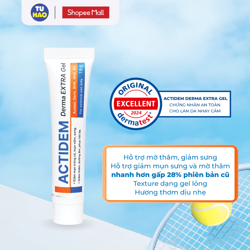 Ảnh Combo da mụn Gel giảm mụn Actidem Derma Gel 18g + Gel rửa mặt Actidem Derma pH 150ml/ Derma Gel 40g/ Derma Extra 18g 1