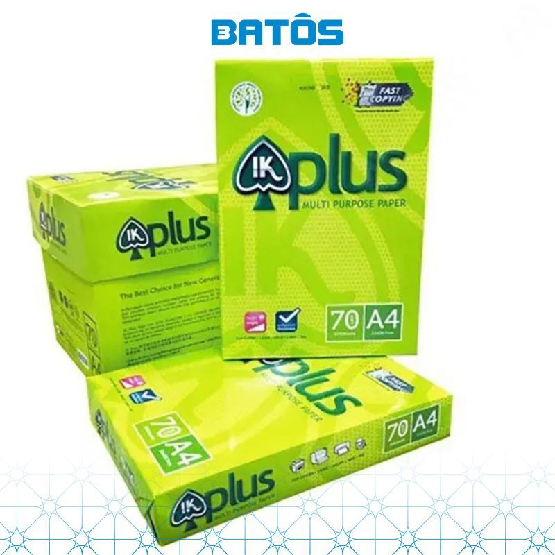 [Có VAT] Thùng Giấy A4 IK Plus 70gsm (5 reams), nhập khẩu từ Indonesia.