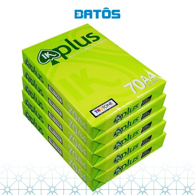 [Có VAT] Thùng Giấy A4 IK Plus 70gsm (5 reams), nhập khẩu từ Indonesia.