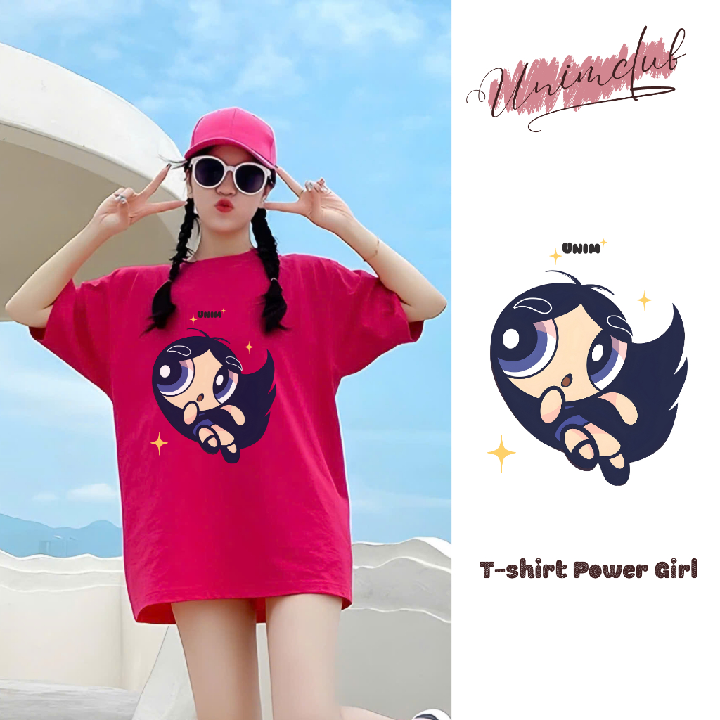 Áo Thun PowerPuff Girl Form Unisex Cô Gái Siêu Nhân Cá Tính Đáng Yêu Vải Cotton Cao Cấp 250Gsm Mềm Mịn - APGP