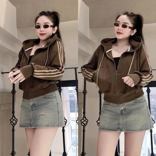 [HOT] Áo Khoác Nỉ CÓ NÓN MẪU MỚI Tay Phối Viền Sọc Nhiều Màu CẦU VÒNG Cực HOT Nón TO